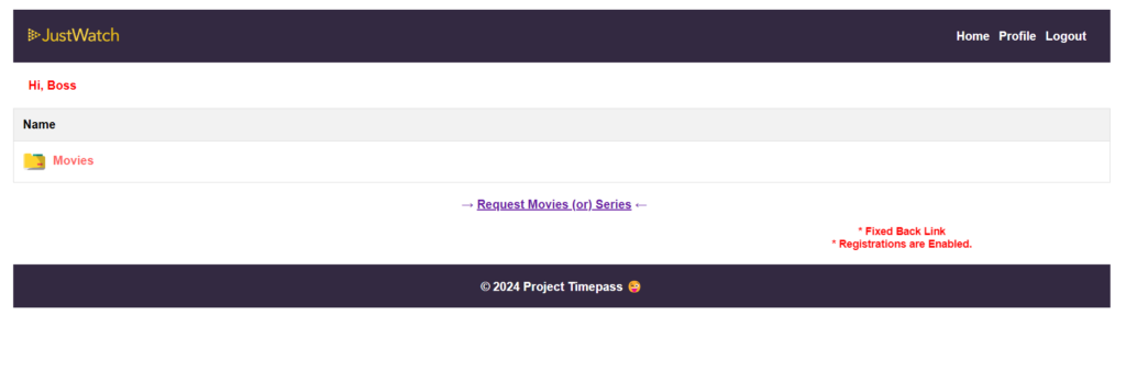 movie streaming from a self-hosted php server - screenshot 2