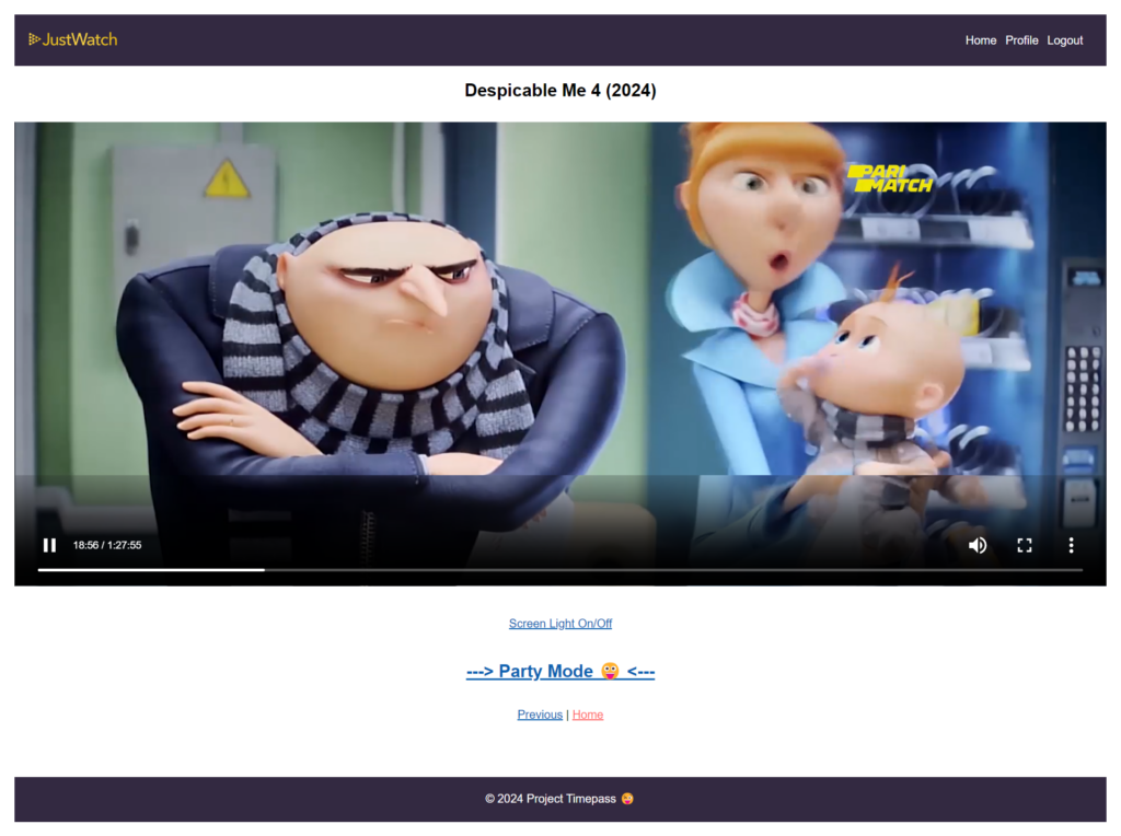 movie streaming from a self-hosted php server - screenshot 1