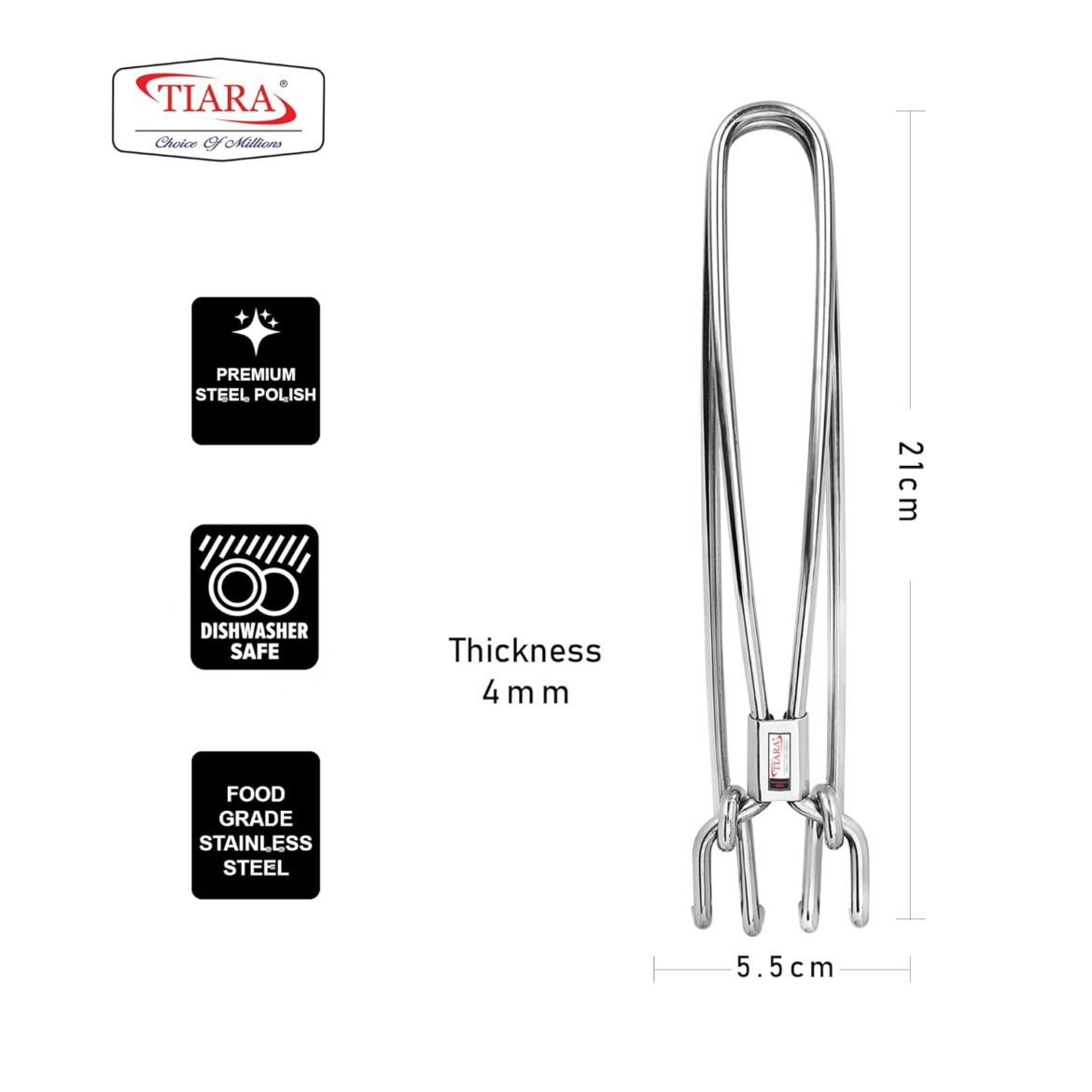 TIARA MOJO Lifter Stainless Steel Wire Tong Pakkad Review Stainless steel pakkad for kitchen use