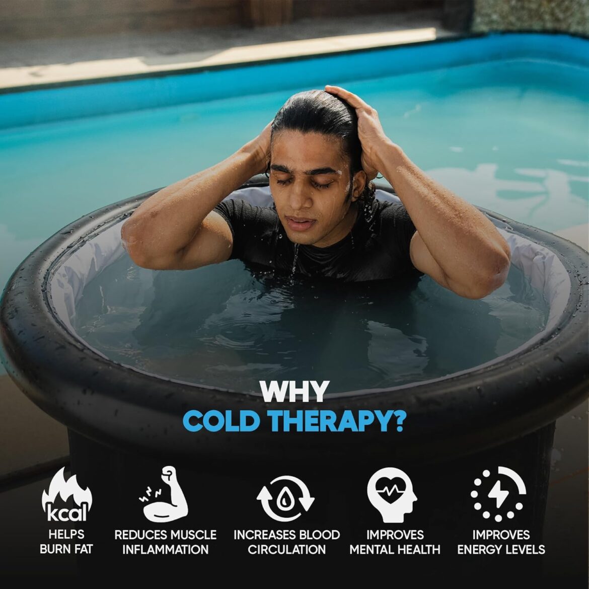 Cold Therapy Benefits for Recovery man enjoying cold therapy in an ice bath